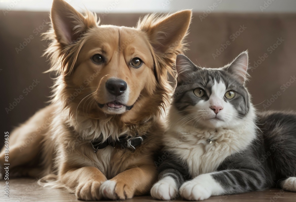 Playful Cat and Dog Best Friends Playful Cat and Dog Best Friends