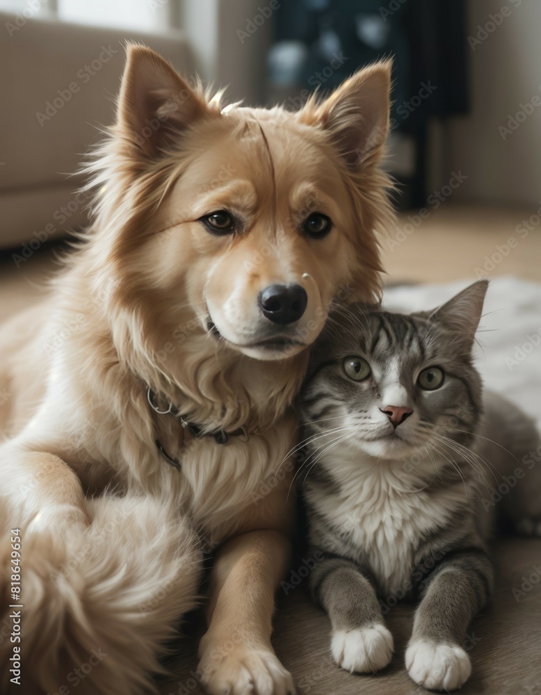 Playful Cat and Dog Best Friends Playful Cat and Dog Best Friends