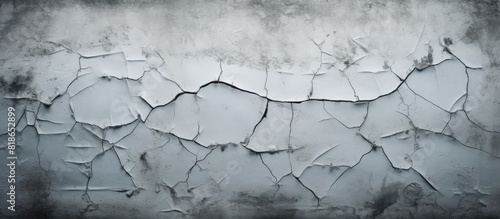 There is a crack on a gray grunge wall making it an ideal background with plenty of space for adding content. with copy space image. Place for adding text or design