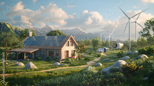 In a world brimming with hope and environmental responsibility, we see communities working together to create a sustainable future with renewable energy.