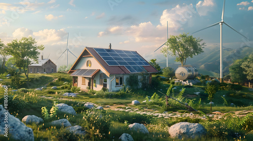 In a world brimming with hope and environmental responsibility, we see communities working together to create a sustainable future with renewable energy.