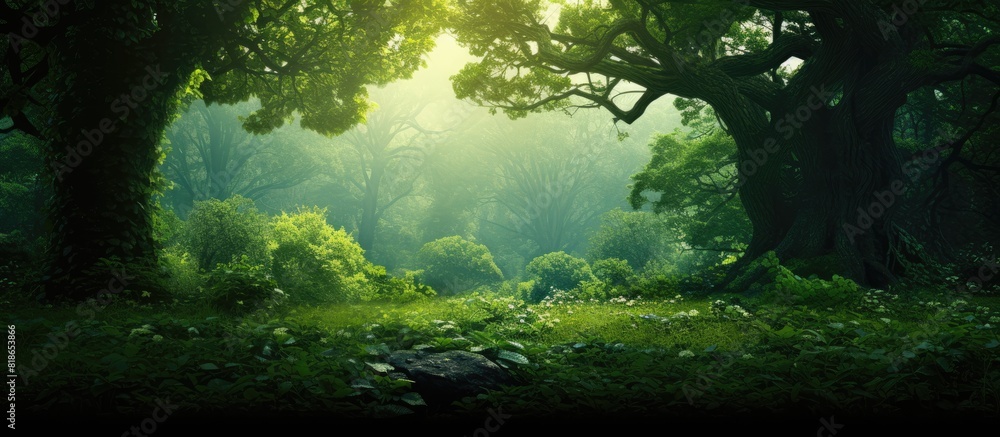 Copy space image of a lush green backdrop