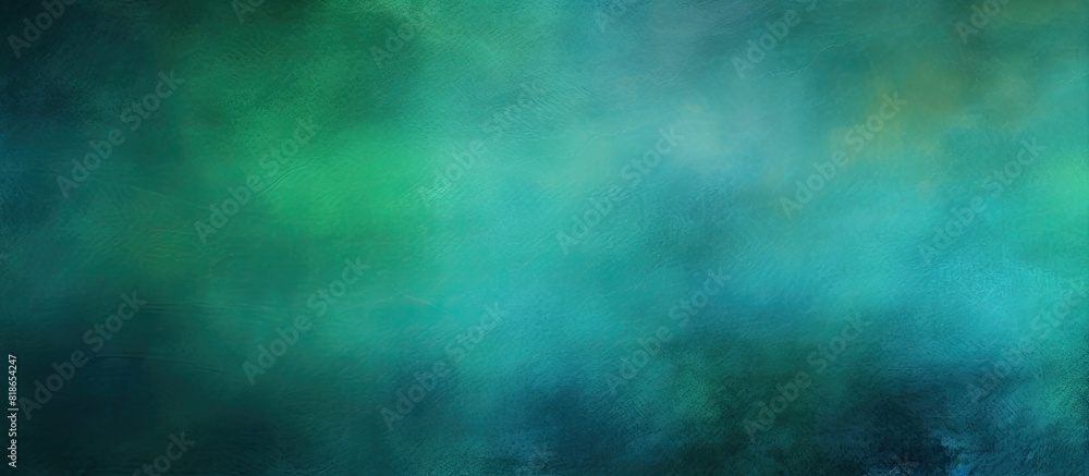 Colorful background with a vibrant blue green texture and a subtle dark vignette The image features a blurred design with ample copy space