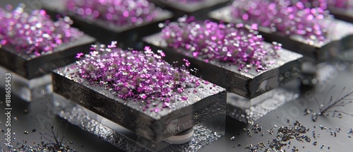 Simulation of chemical garden growth with metallic salts photo