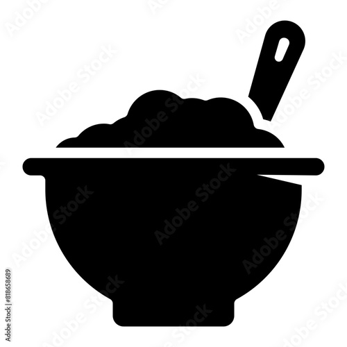 mashed potato glyph icon