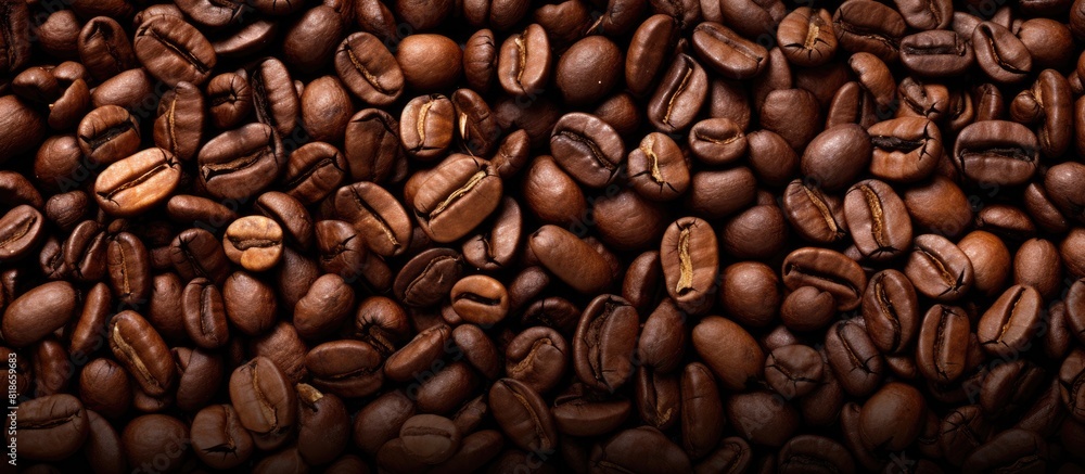 Fototapeta premium copy space image of coffee beans