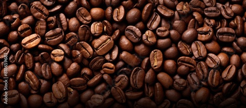 copy space image of coffee beans
