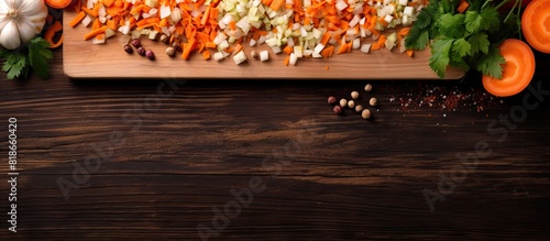 The cutting board with chop...