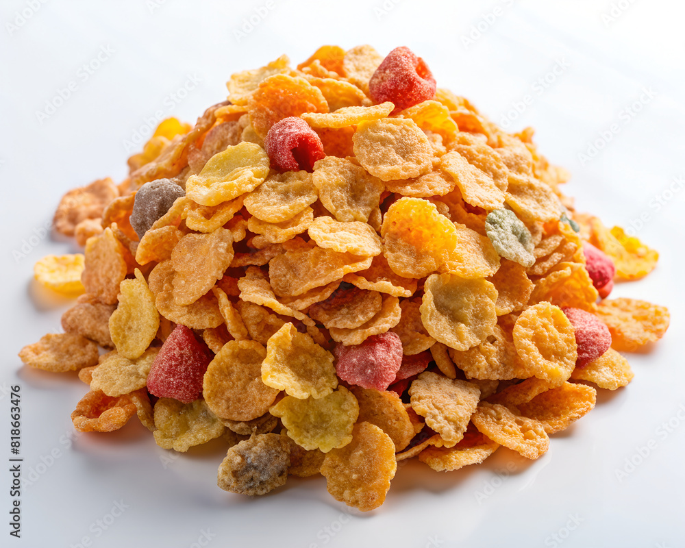 heap of Special K cereal on studio background setting, generative ai