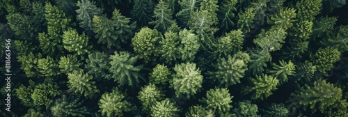 Breathtaking Aerial View of a Lush Forest Generative AI #818663456