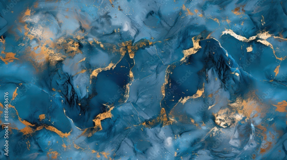 Fototapeta premium Dark green blue marble gold luxury background