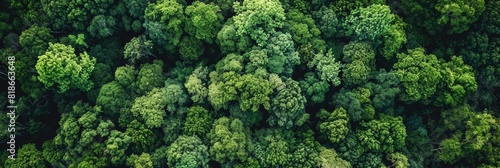 Breathtaking Aerial View of a Lush Forest Generative AI