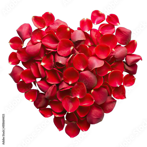 Wallpaper Mural a top view red rose petals on transparent background Torontodigital.ca