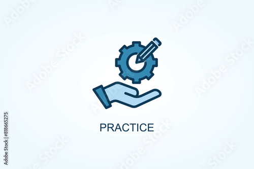 Practice vector  or logo sign symbol illustration