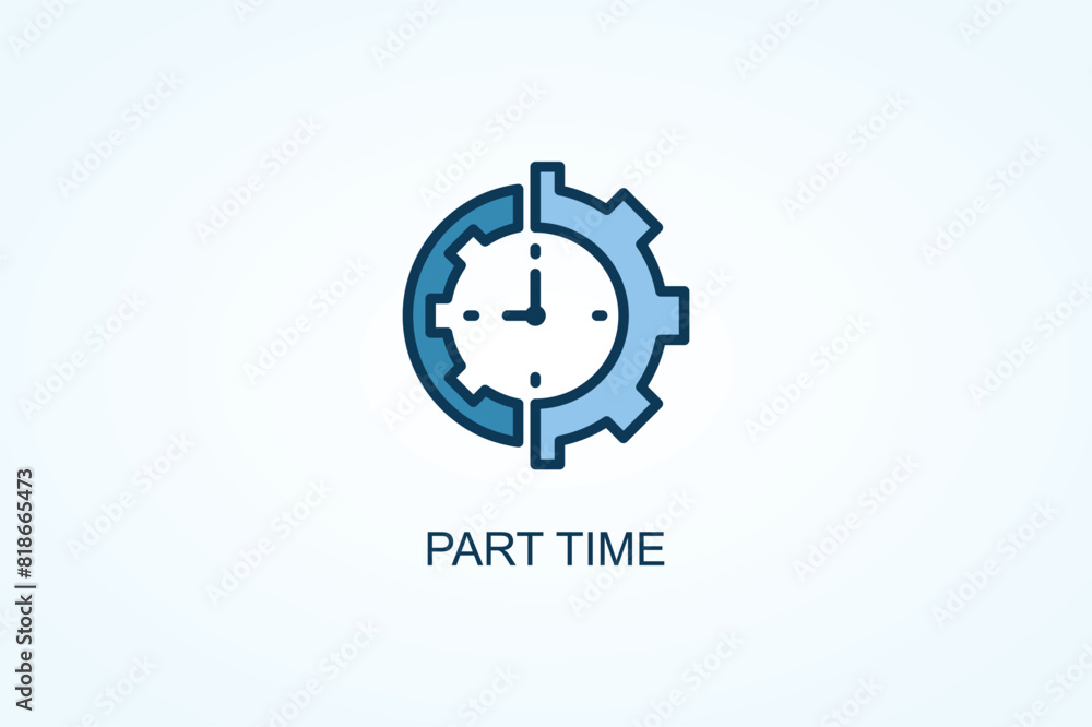 Part Time vector or logo sign symbol illustration Part Time vector or logo sign symbol illustration