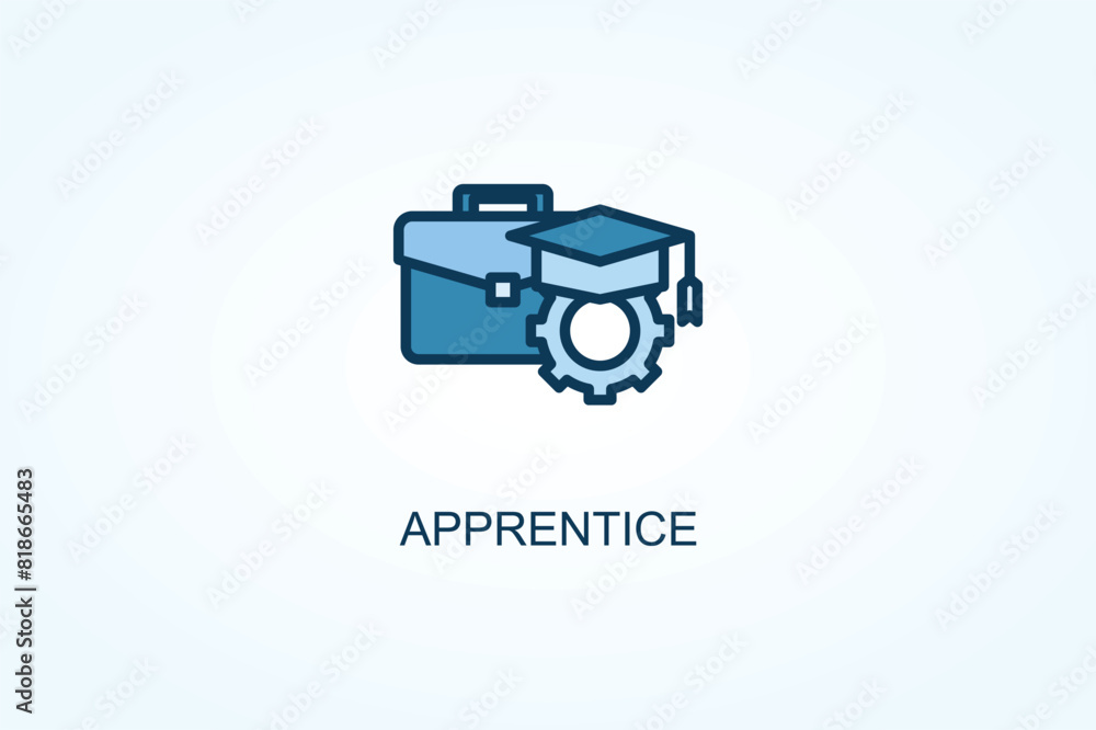 Apprentice vector  or logo sign symbol illustration