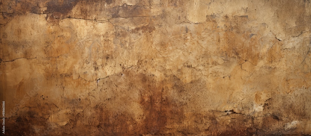 An ancient weathered brown wall with a textured surface provides an intriguing copy space image