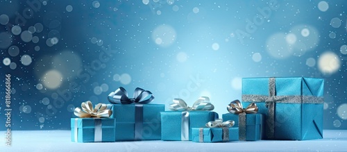 Copy space image of gifts o...
