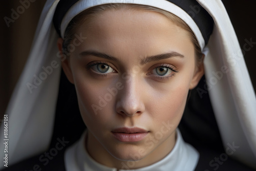 Portrait of a young nun photo