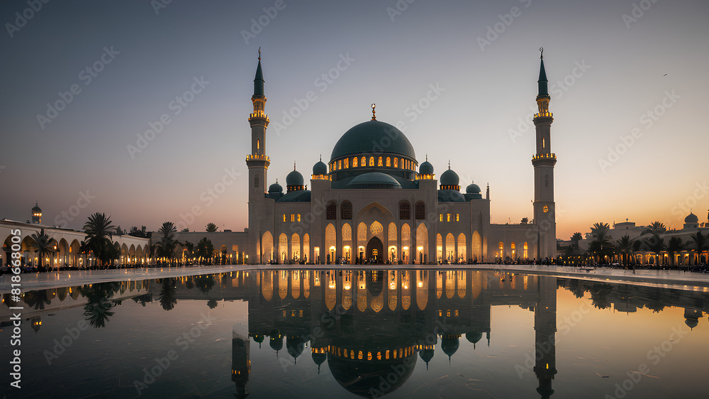 Naklejka premium AI image generated mosque