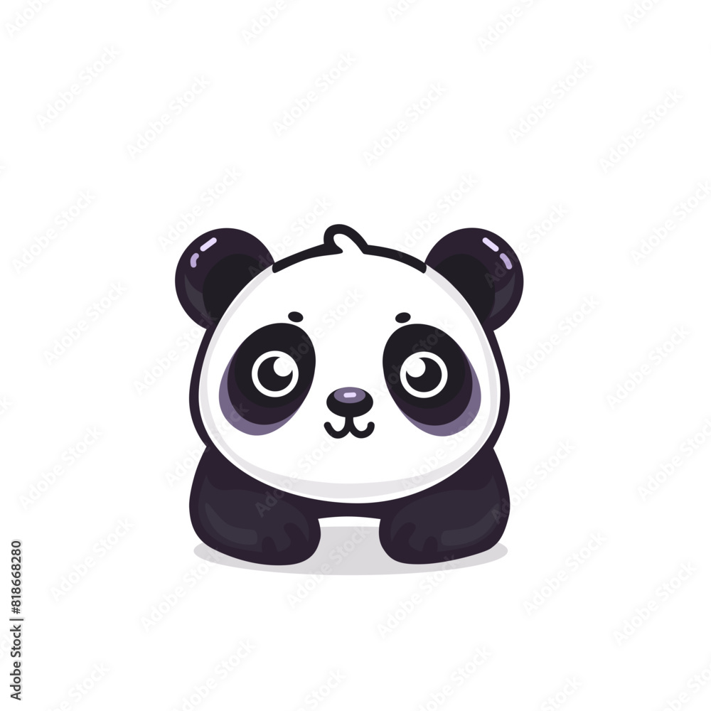 Fototapeta premium Cartoon cute panda vector illustration 