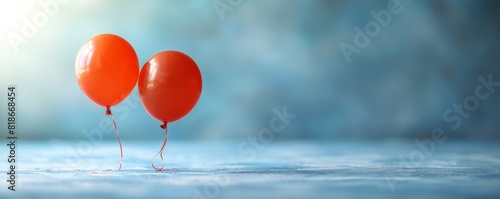 Detailed yet simple image of a deflated balloon next to a full one