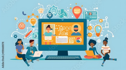 Wallpaper Mural the blended learning approach, merging traditional face-to-face instruction with online learning activities to create dynamic, flexible, and engaging learning environments that cater to diverse studen Torontodigital.ca