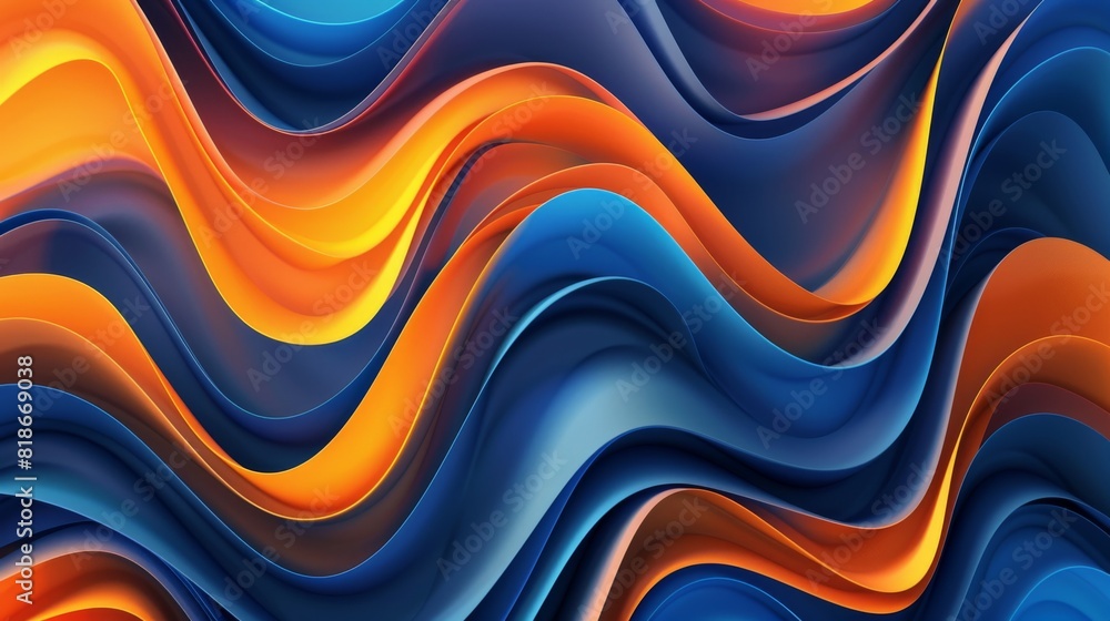 Colorful Curved Wave Abstract Colorful Curved Wave Abstract