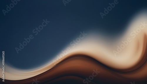 Abstract background with dark blue and brown waves