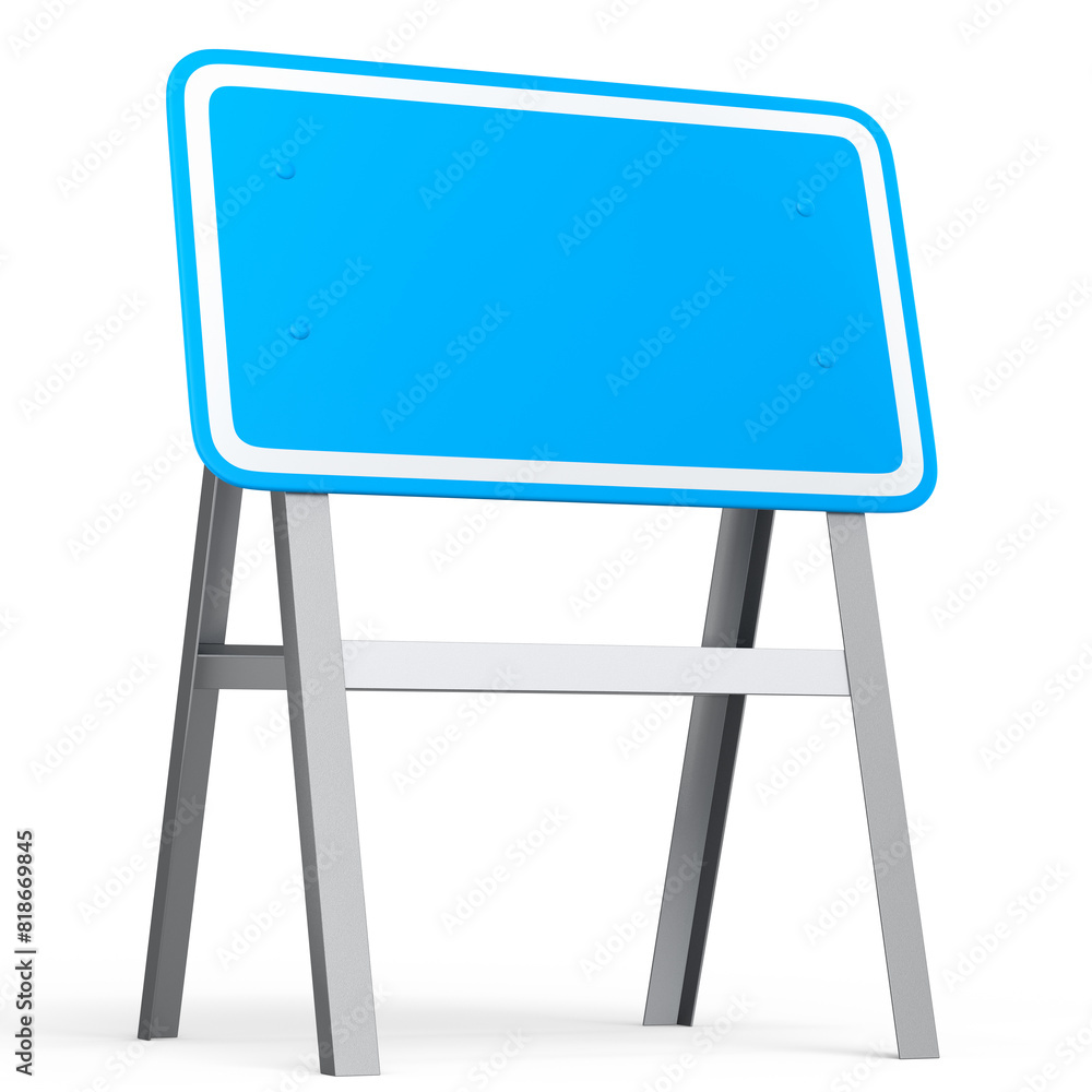 Fototapeta premium Road traffic signs on stand isolated on white background.