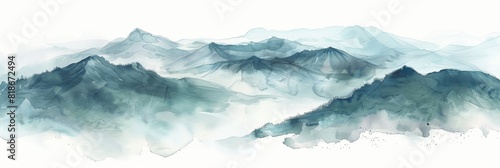 Whimsical Mountain Landscape for Travel Inspiration Generative AI