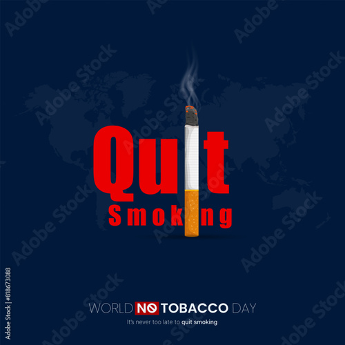 World Tobacco Day, No Smoking Day Social Media Poster Design 