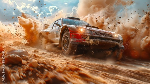 Rally Car in Action photo