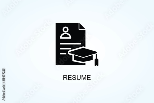Resume Vector  Or Logo Sign Symbol Illustration