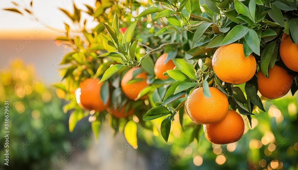 reife Orangen am Baum