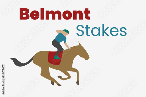 Illustration vector graphic of belmont stakes. Good for poster 