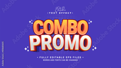 editable combo promo text effect.typhography logo