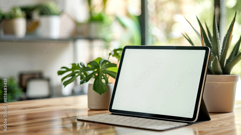 Digital tablet screen mockup on a wooden desk, isolated with ample space for app interface and website design presentation, perfect for tech branding, Digital tablet screen mockup on a wooden desk, isolated with ample space for app interface and website design presentation, perfect for tech branding,