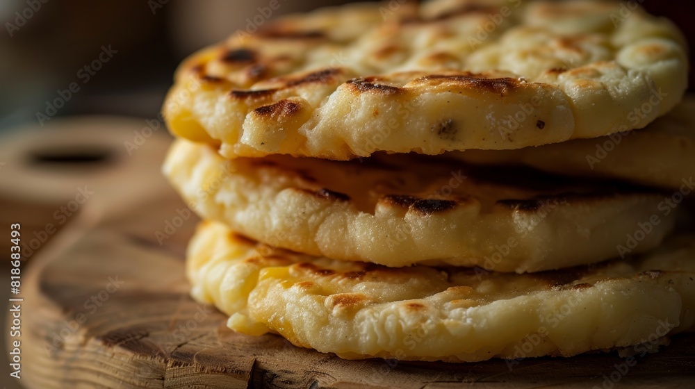 Vibrant Close-up of Arepas for Food Poster Generative AI Vibrant Close-up of Arepas for Food Poster Generative AI