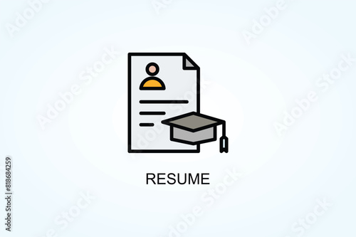 Resume Vector  Or Logo Sign Symbol Illustration