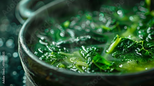 Delicious Caldo Verde Close-up for Food Poster Generative AI