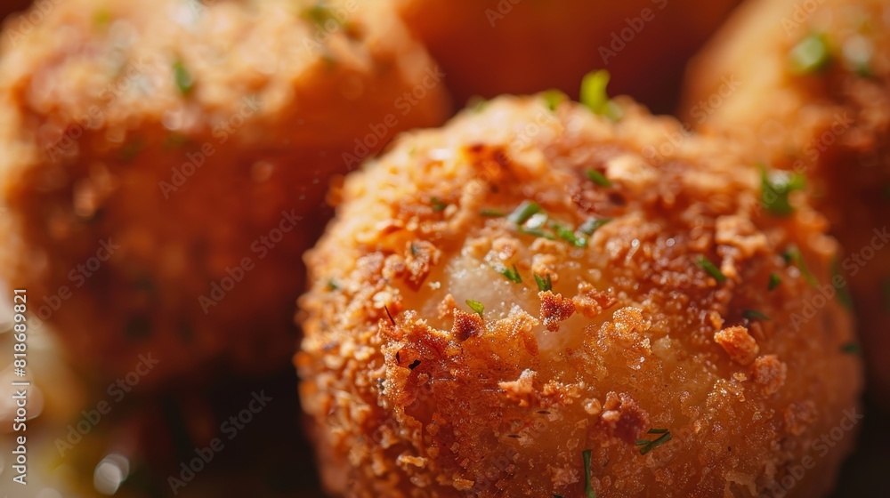 Delicious Croquette Close-up for Food Poster Generative AI Delicious Croquette Close-up for Food Poster Generative AI