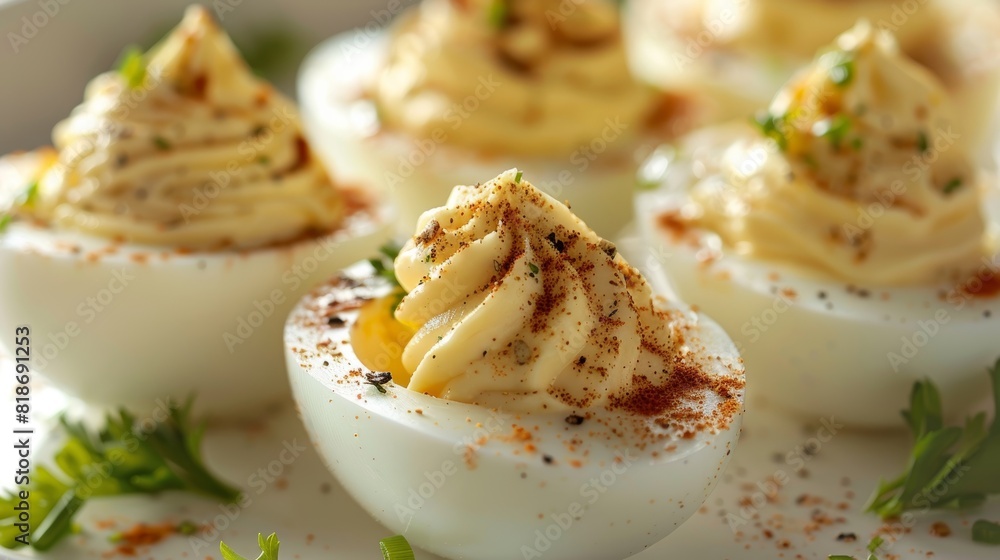 Delicious Deviled Eggs for Food Posters Generative AI Delicious Deviled Eggs for Food Posters Generative AI
