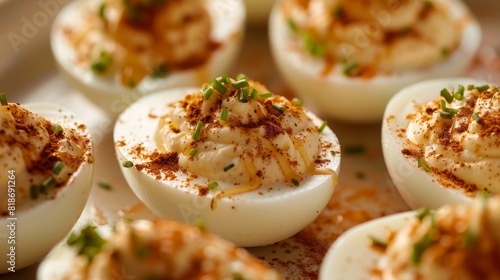 Delicious Deviled Eggs for Food Posters Generative AI