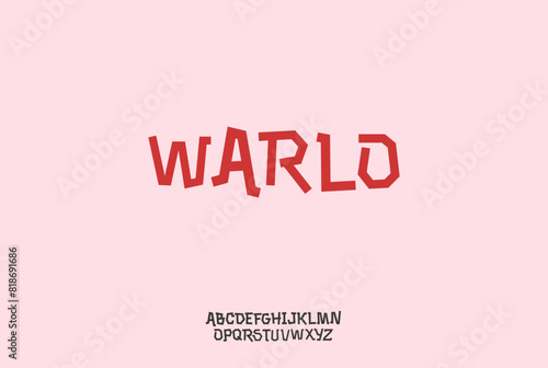 Warlo Vector of modern abstract alphabet