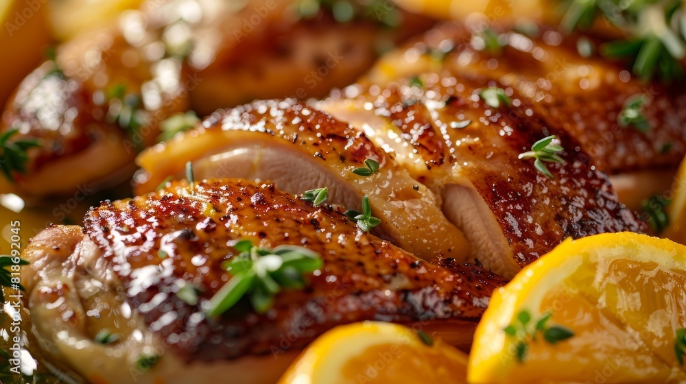 Delicious Orange and Duck Delight for Food Poster Generative AI Delicious Orange and Duck Delight for Food Poster Generative AI