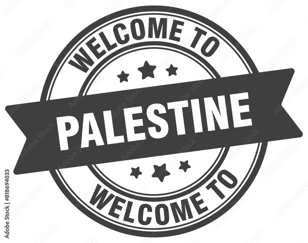 Obraz premium Welcome to Palestine stamp. Palestine round sign