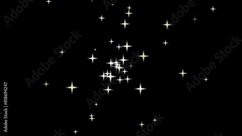 Wallpaper Mural Starry Night Sky with Shiny Christmas Lights Torontodigital.ca