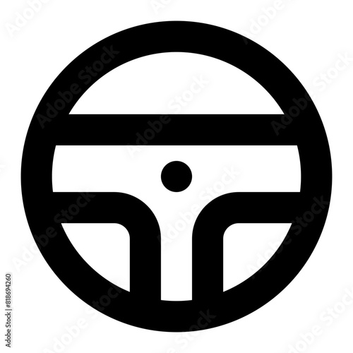 car steer Line Icon Fat UI 