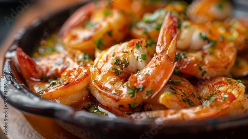 Savory Shrimp Dish for Restaurant Poster Generative AI